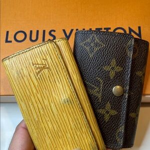 Bundle Louis Vuitton Monogram Brown and Yellow Key & Card Holders
